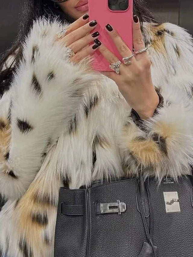 Furs Women's Fur Warm Coat Faux Leathers Comfortable