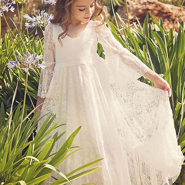 Formal Flower Girl Kid's Lace Girls' Dress