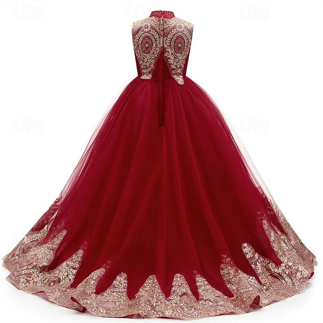 Kid's Dress Evening Flower Gown Girl Formal Girls'