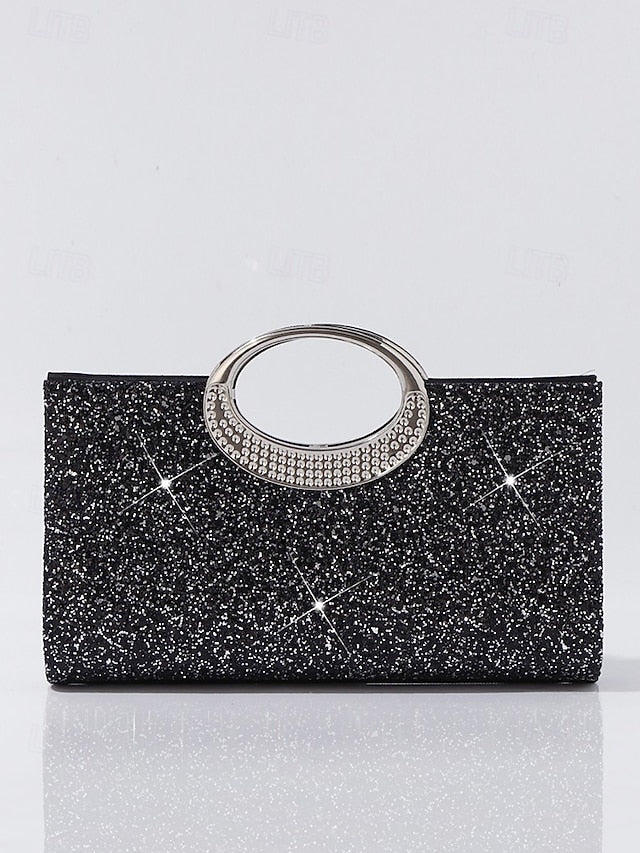 Glitter with Women's Silver Clutch Bag Evening Gold