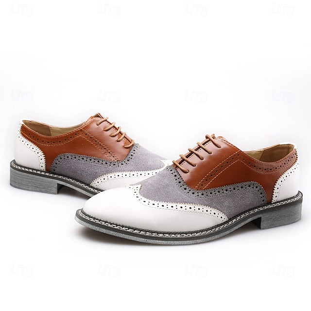 Gatsby-Inspired Men's Shoes in Spectator Wingtip Oxford