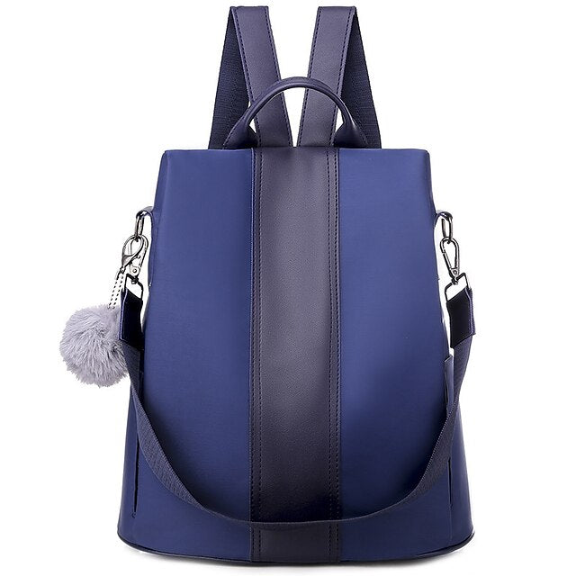 Purse Damen-Rucksack aus Kunstleder mit Bommel