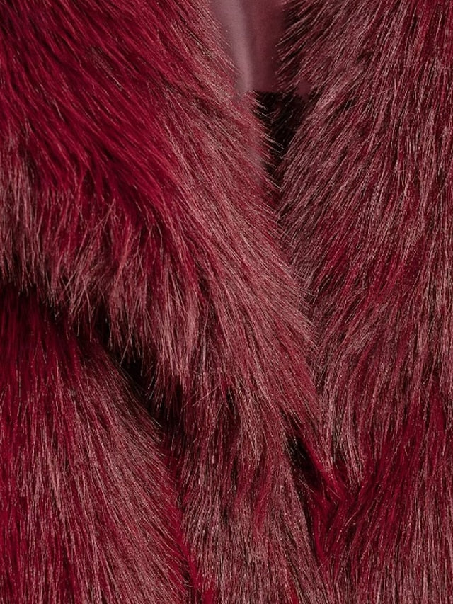 Women's Faux Furs Warm Comfortable Coat Leathers Fur