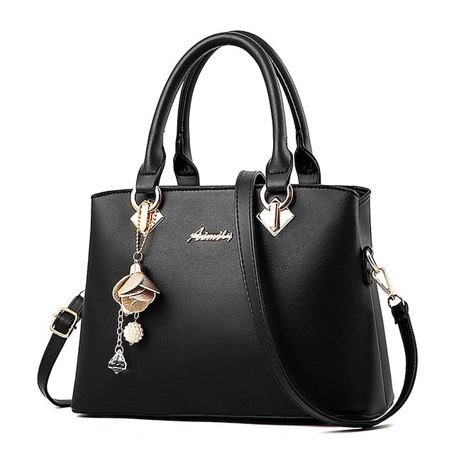 Sac à main blanc en similicuir doré pour femme avec élégant cuir
