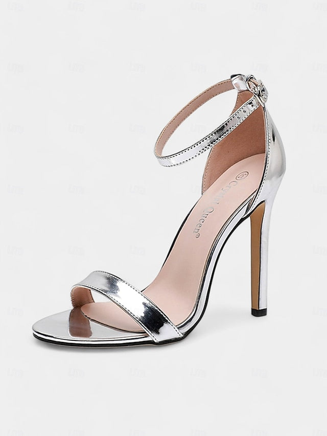 Metallic Women Heel Wedding Sleek – Sandals for Stiletto
