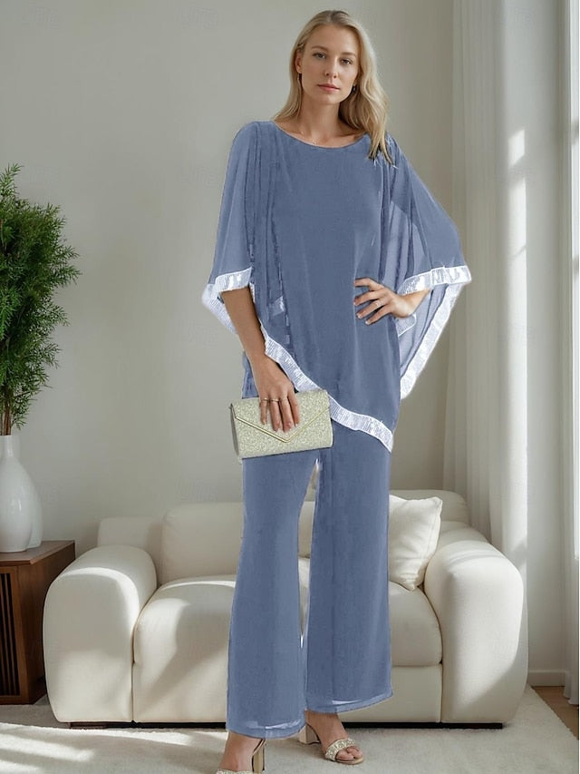 Bride Elegant Simple Piece Dress the of Pantsuit Mother Two