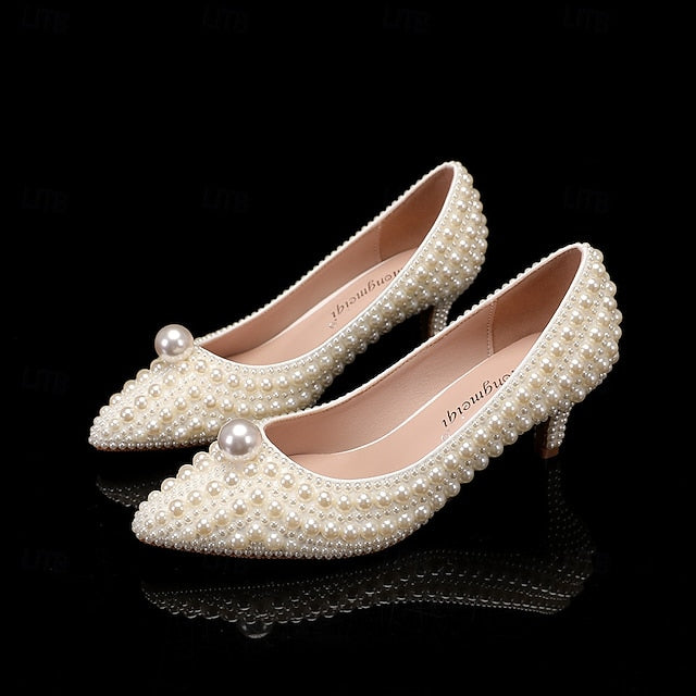 Women's Wedding White Shoes Dress Party