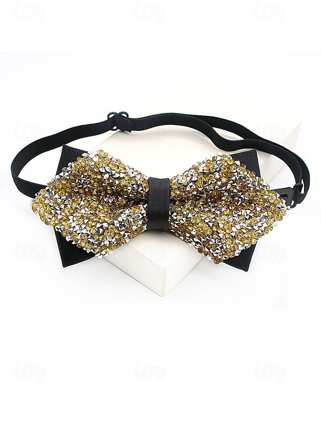 Polyester Sparkling Bow Men's – Sequins Christmas Tie