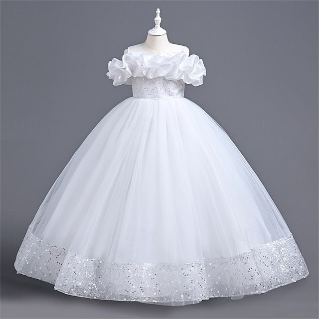 Party Kids Girls' Dress Color Solid Flower Girl