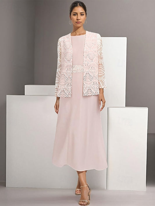 Two Bride of the Simple Elegant Piece Dress Casual Mother A-Line