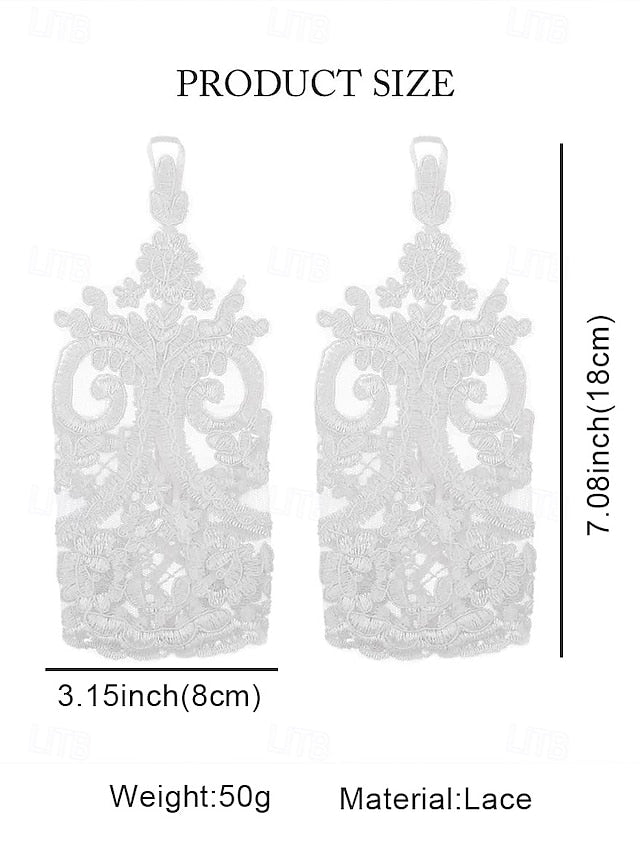 Gloves Vintage Wedding White Fingerless Bridal Lace Elegant –