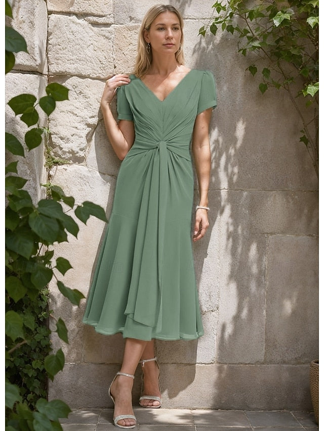 Bride Formal A-Line Wedding of Elegant Mother Dress Guest the