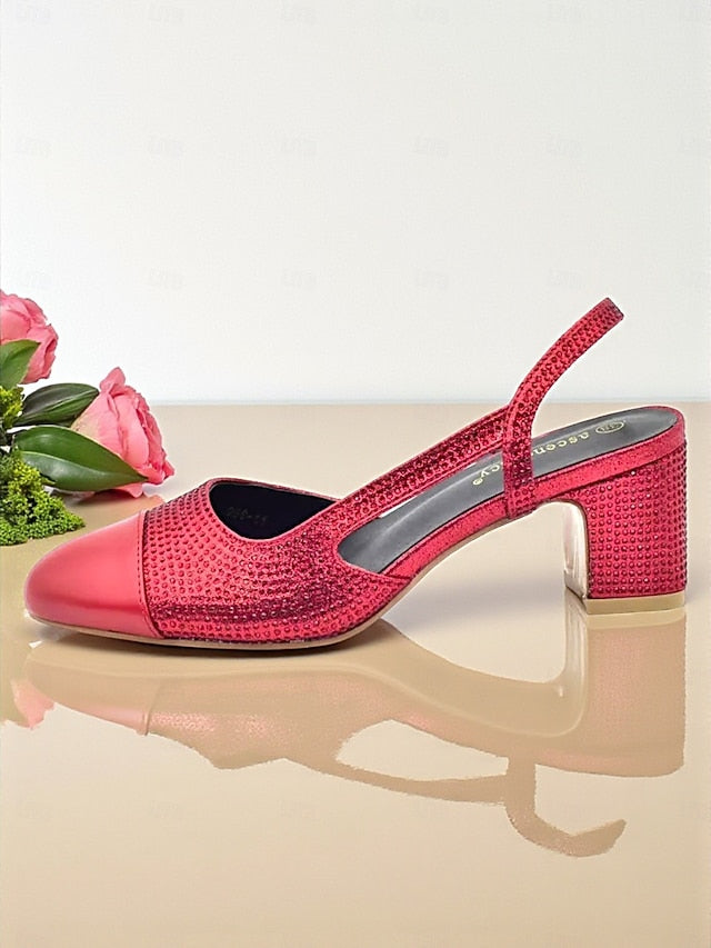 Clutch Set Women's Gold Heel Block Sandals and Matching -