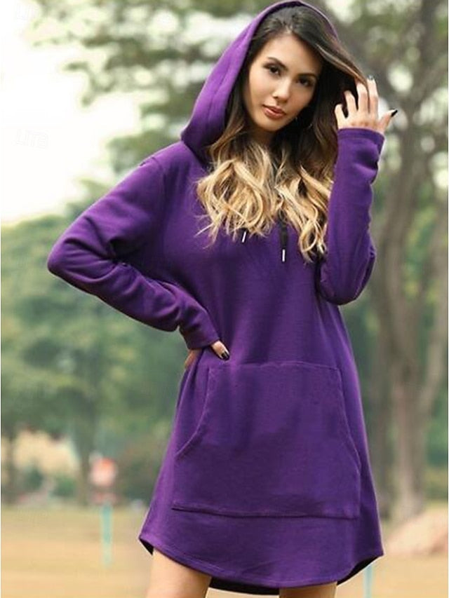 Women's Mini Dress Hoodie Dress Fashion Modern Daily