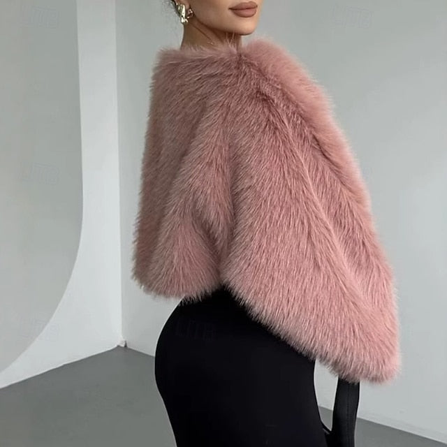 Warm Faux Coat Leathers Furs Fur Women's Comfortable