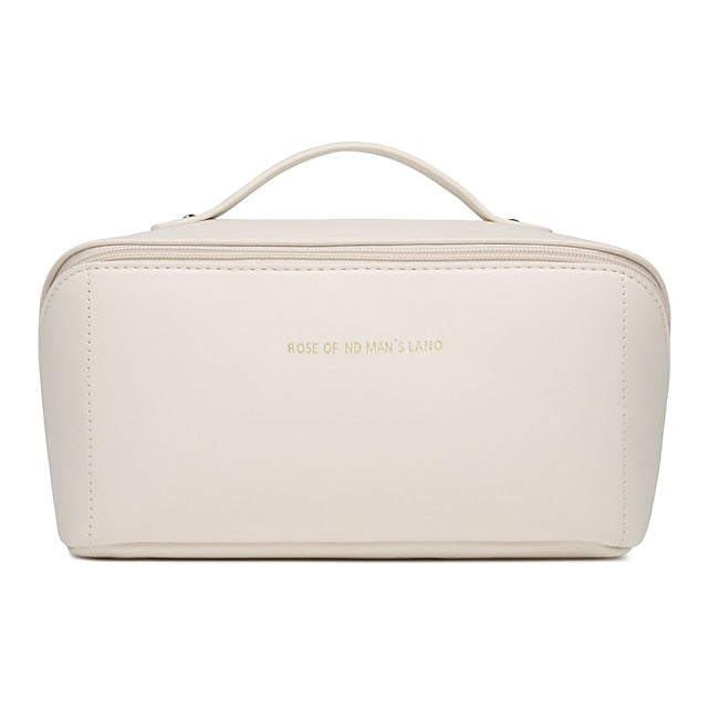 Damen Kosmetik Make-up Handtasche Leder PU Tasche Reise