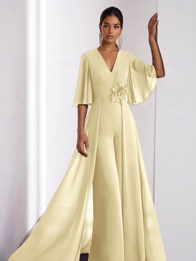 Wedding Elegant of the Jumpsuit Guest Mother Vintage Dress Bride