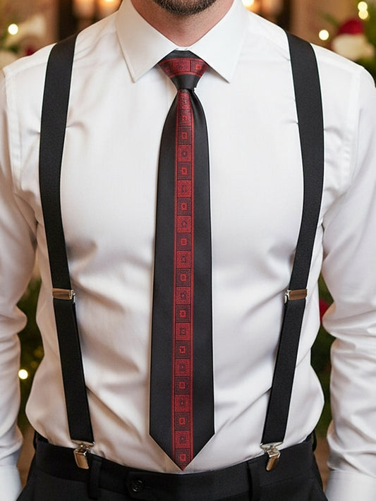 with Classic Necktie Men's Polyester Pattern