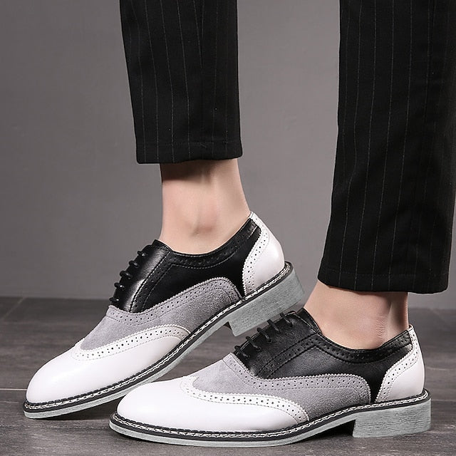 Gatsby-Inspired Men's Shoes in Spectator Wingtip Oxford