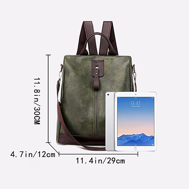 Wandelbarer Rucksack Kunstleder Karamell Geldbörse Damen