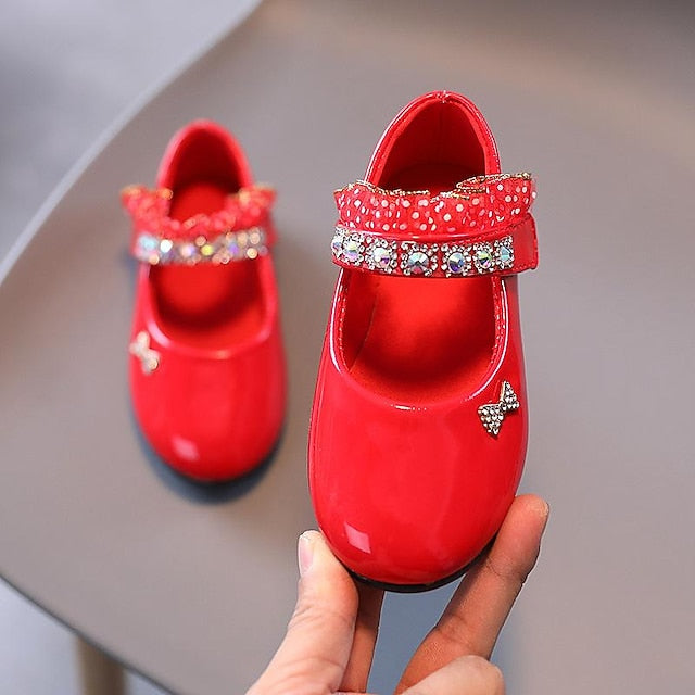 Mary Water Girls' Daily Jane PU Dress Lolita Flats Shoes