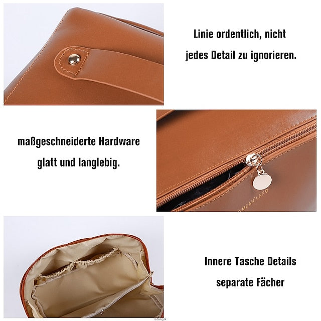 Damen Kosmetik Make-up Handtasche Leder PU Tasche Reise