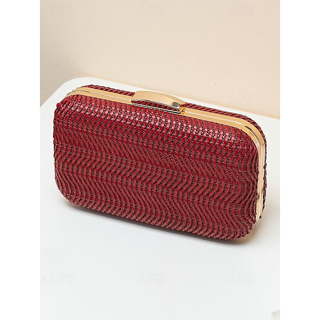 Clutch mit Armband aus Leder für Damen, Abendtasche, PU, Party