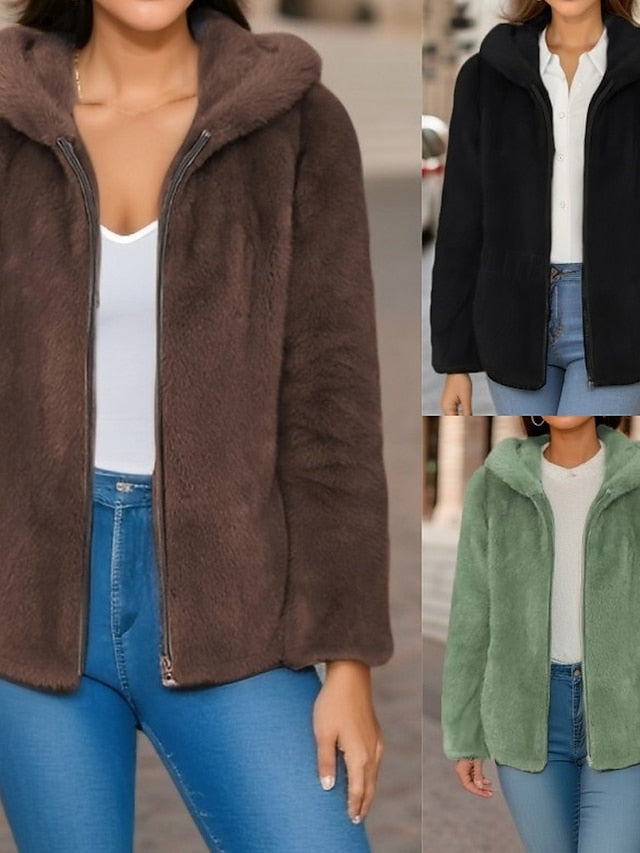 Zipper Casual Women's Comfortable Pocket Jacket Warm