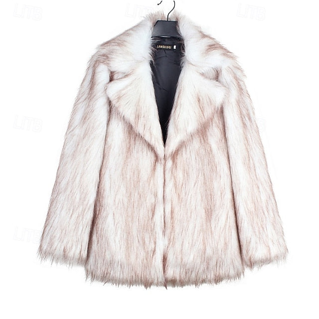 Warm Women's Faux Furs Fur Comfortable Coat