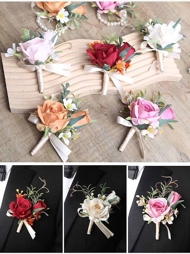 Wedding Corsage and Boutonniere Artificial Elegant – Wrist