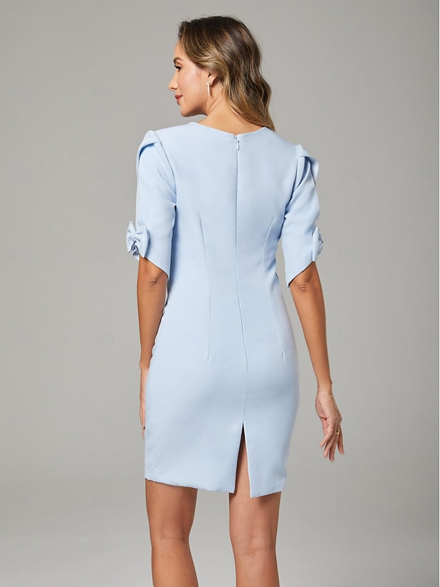 Mother Sheath Dress Bride Simple Elegant Column Jewel / the of