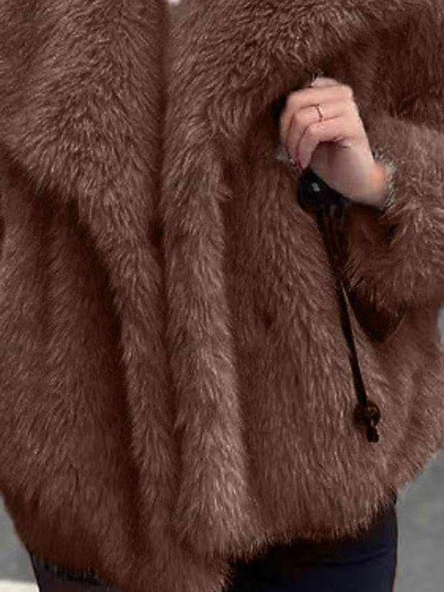 Furs Coat Fur Leathers Women's Warm Faux Comfortable