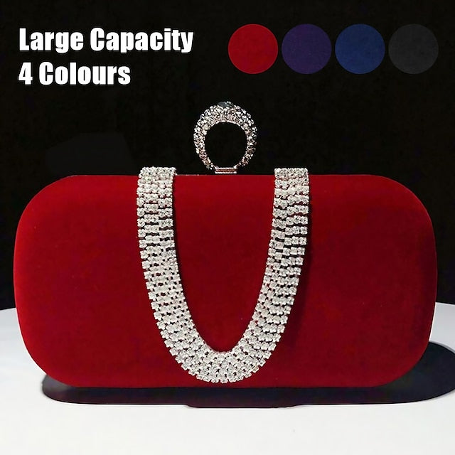 Bag Evening Wristlet Velvet Clutch Bags Women's