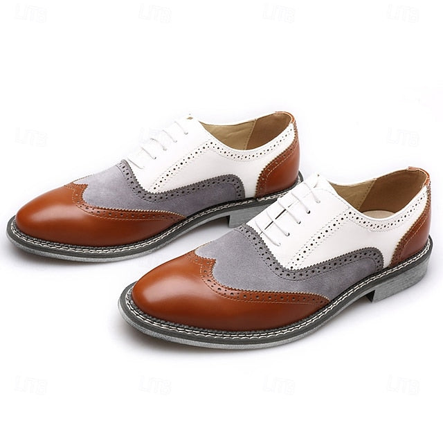 Gatsby-Inspired Men's Shoes in Spectator Wingtip Oxford
