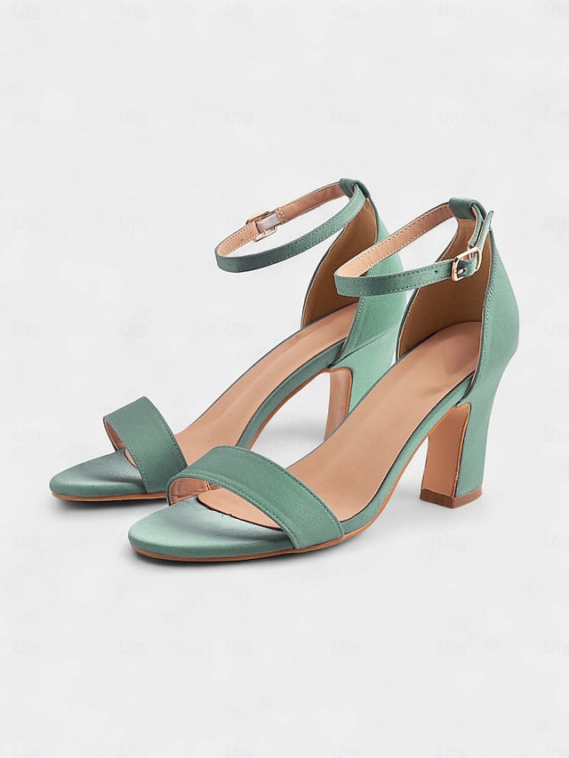 Sandals Strap - Ankle Toe Blue Heel Light High Women's Open