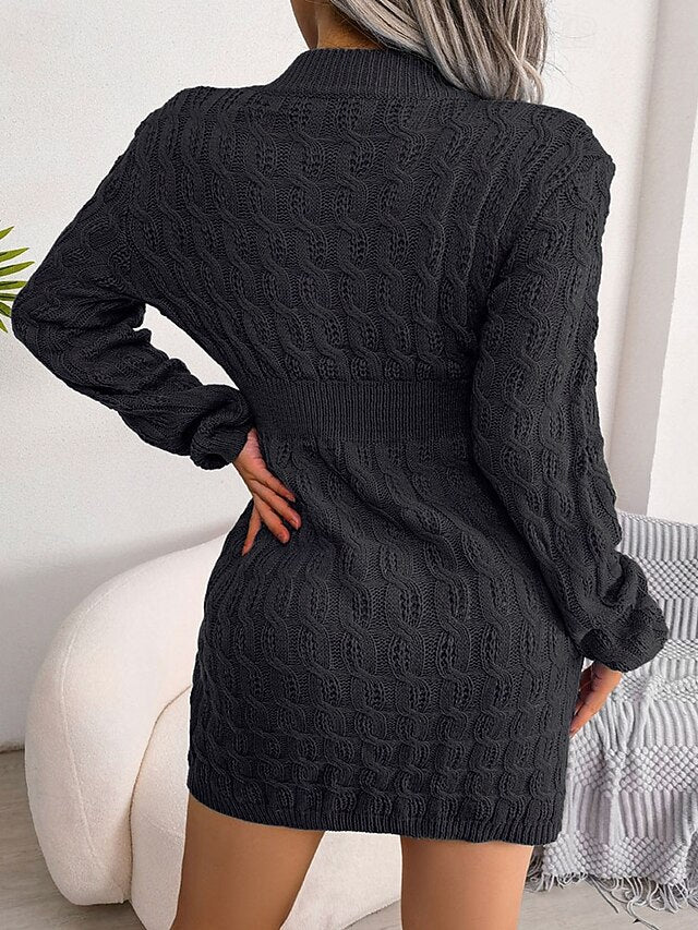 Women's Mini Dress Sweater Dress Bodycon Sheath Dress