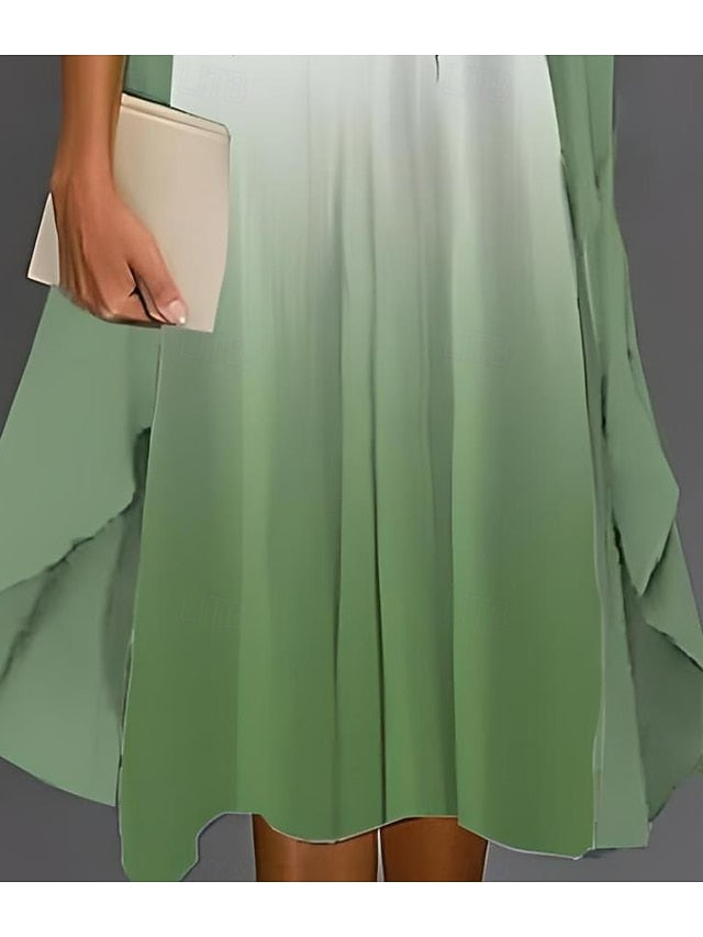 Women's Graduation Dress Midi Dress Chiffon Dress Shift