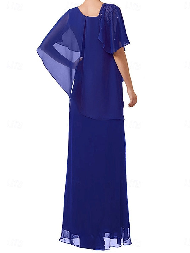 A-Line Mother Simple Neck of Square the Dress Bride Elegant