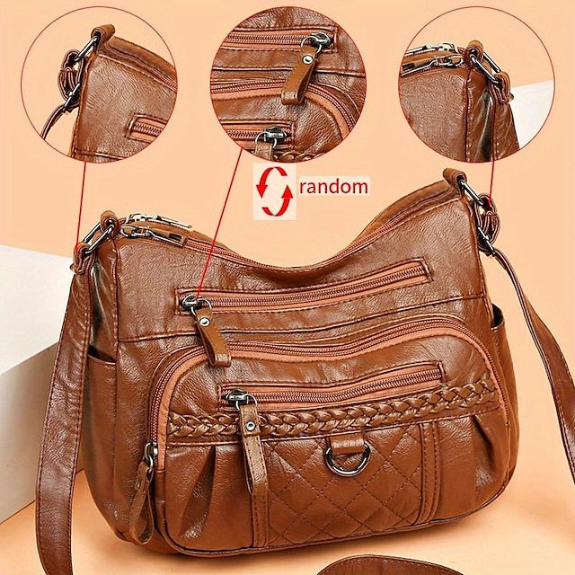 Sac à bandoulière en cuir PU pour femme