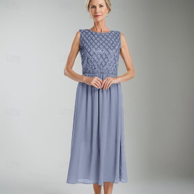 Dress A-Line of Mother the Wedding Bride Guest Simple