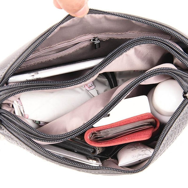 Leder Hobo Umhängetasche Schulter PU Damen