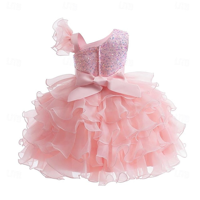 Party Pageant Ball Wedding Kids Girls Dress Flower Gown Ruffle