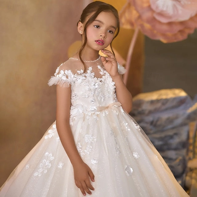 Dress Communion Kids Girls' Girl First Party Flower