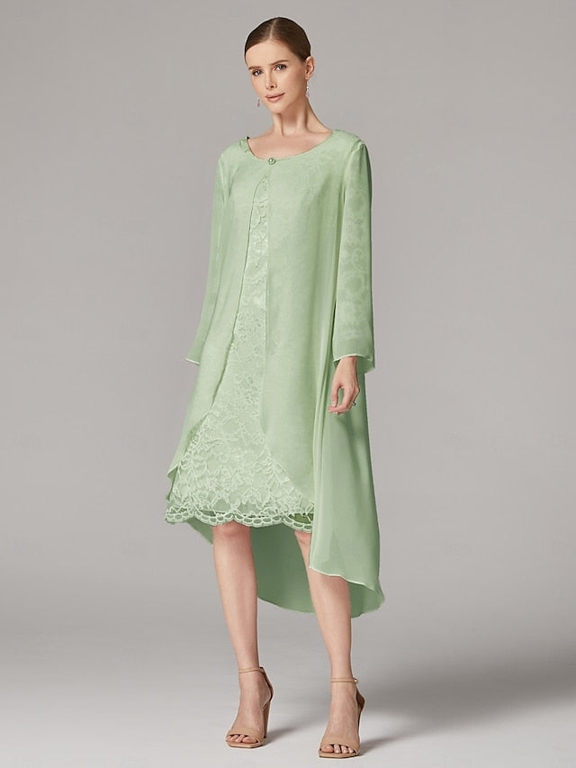 A-Line the Dress Bride Beach Suit Mother Two of Piece Wedding