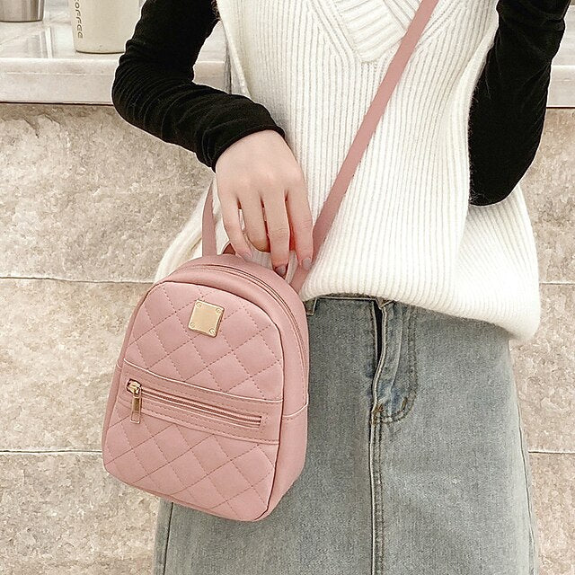 Sac à dos avant avec poche matelassée zippée élégante et mini