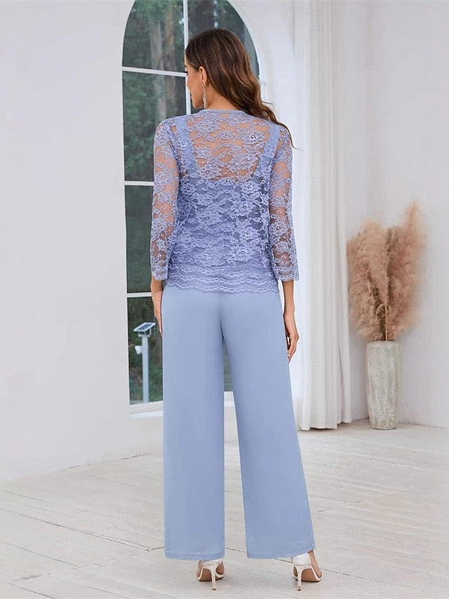 Mother Dress of Wedding Guest Square Pantsuit Elegant the Bride