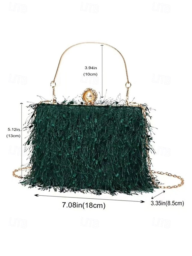 Women's Red Party Handbag – Green Christmas Elegant