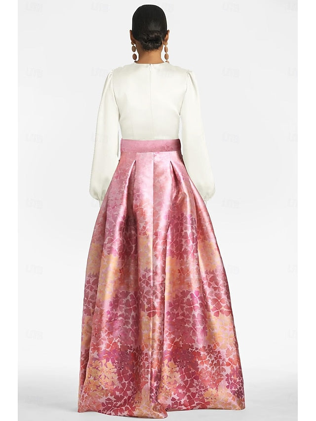 A-Line High Floor Gown Formal Split Evening Dress Wedding Guest