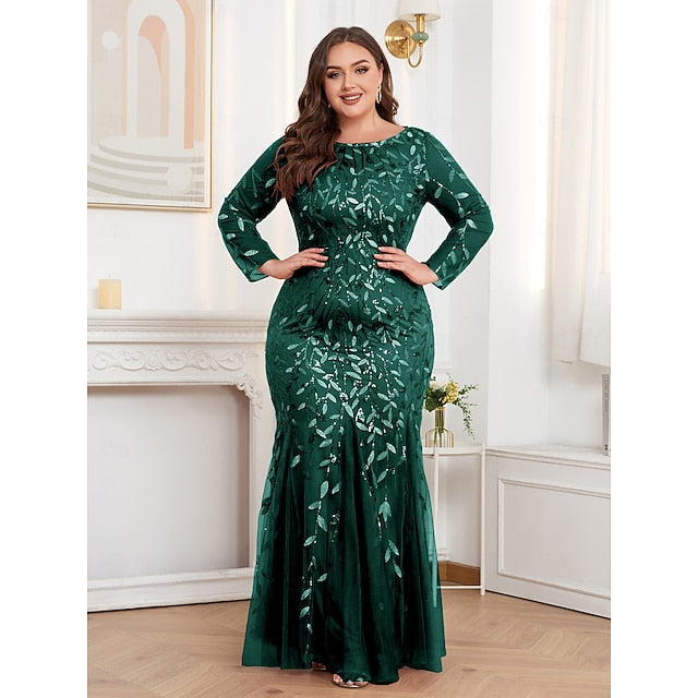 Dress Sparkle Mermaid Formal Trumpet / Floor Evening Gown