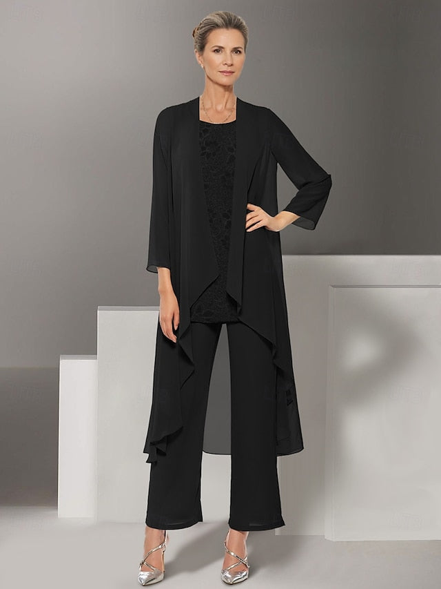 Pantsuit Piece Dress Elegant the 3 Mother of Wedding Bride Beach